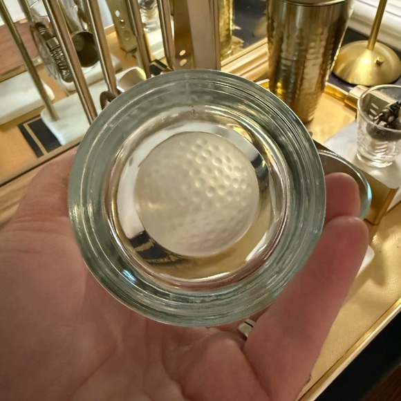 Masters double old fashioned Whiskey Clear Glass Golf ball bottom Set - Picture 5 of 10